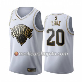 Maillot Basket Homme New York Knicks Kevin Knox 20 2019-20 Nike Blanc Golden Edition Swingman